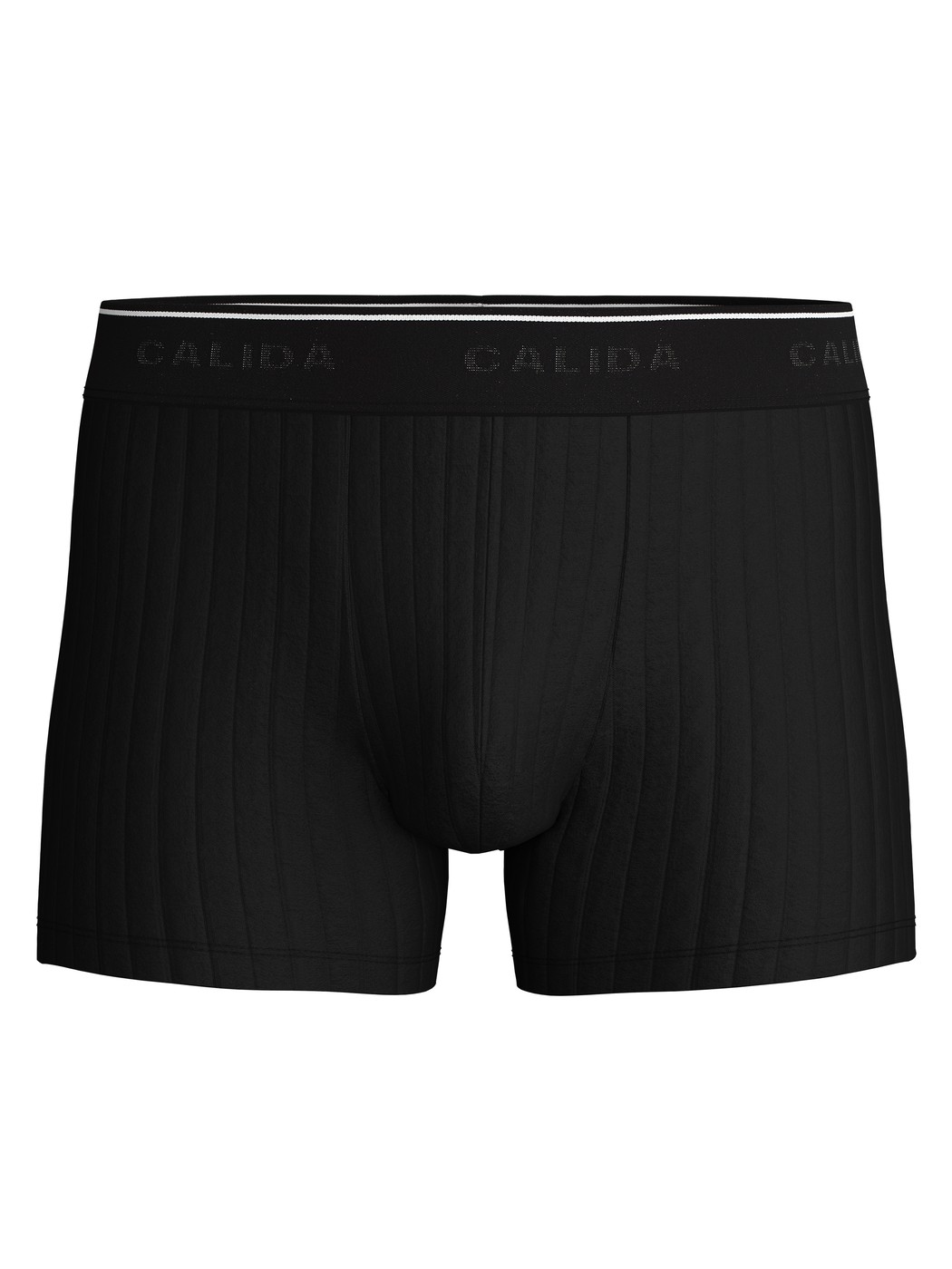 Herren - Boxer Brief mit langem Bein aus Baumwolle in Schwarz, Einfarbig aus Serie Pure & Style von CALIDA