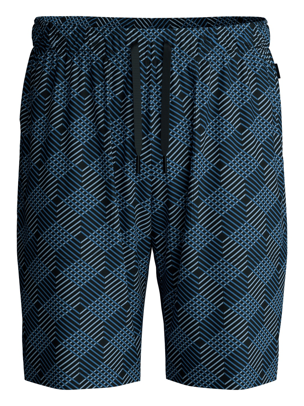 Herren - Bermudas aus 100% Baumwolle in Schwarz, Gemustert aus Serie RMX Sleep Leisure von CALIDA