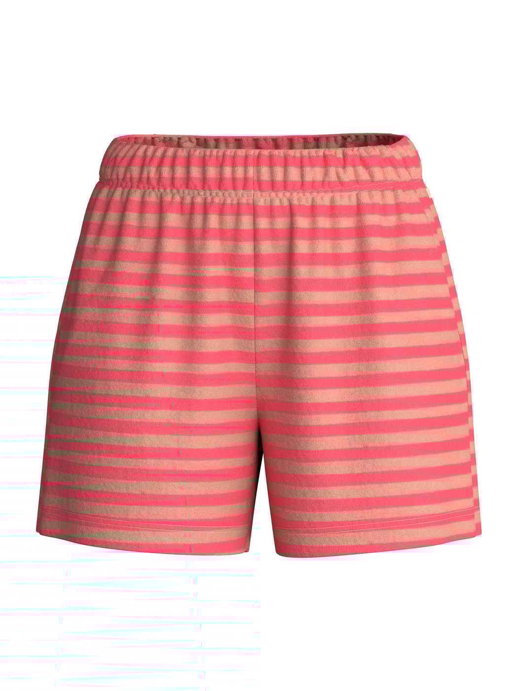 Donna - Pantaloncini lounge in spugna in Cotone di colore Marrone, A righe, della serie Lounge Stripe di CALIDA