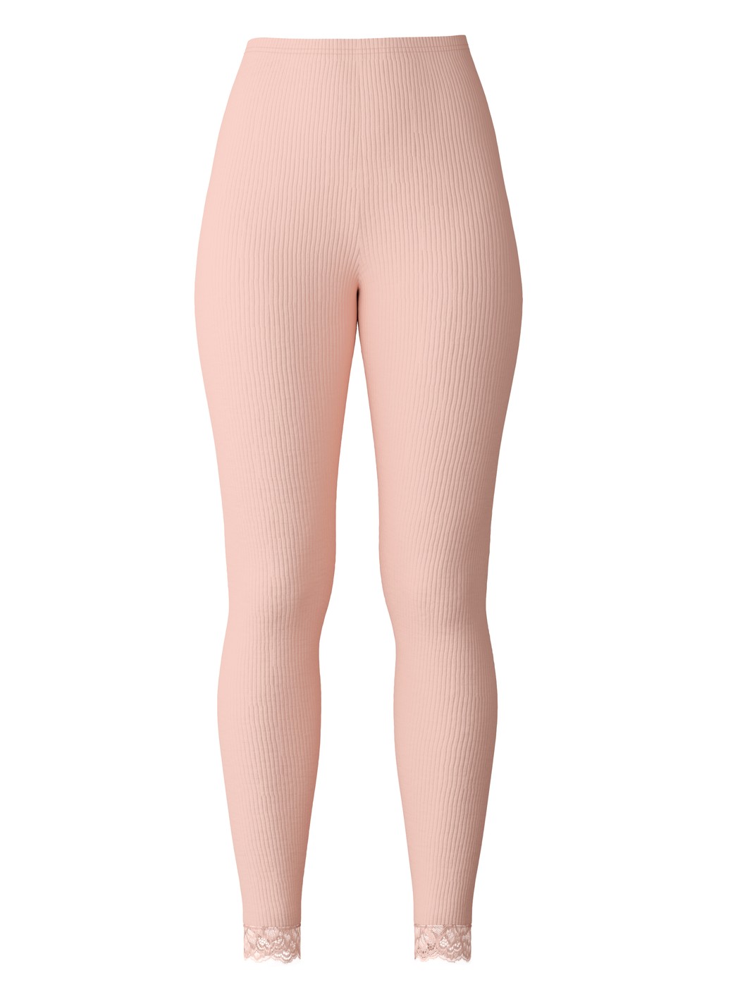 Damen - Leggings aus Wolle-Seide aus Wolle in Rosa, Spitze aus Serie Silky Wool Joy von CALIDA