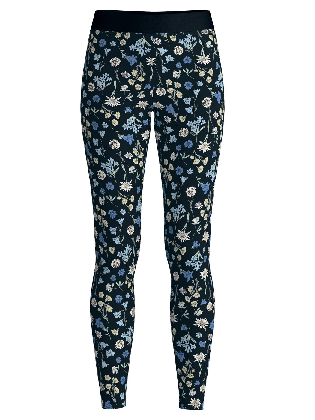 Donna - Leggings in Cotone di colore Nero, Floreale, della serie Elastic Trend di CALIDA