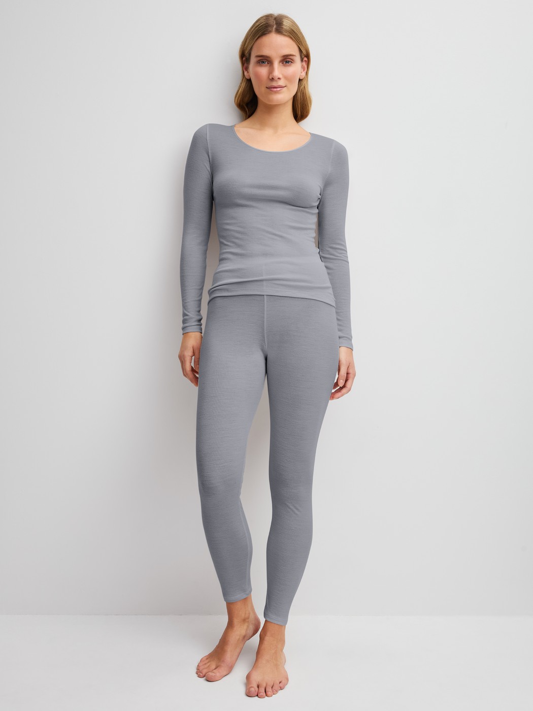 Women model is wearing  made of Wool in Grey, Unicoloured from the True Confidence series by CALIDA, Outfit
