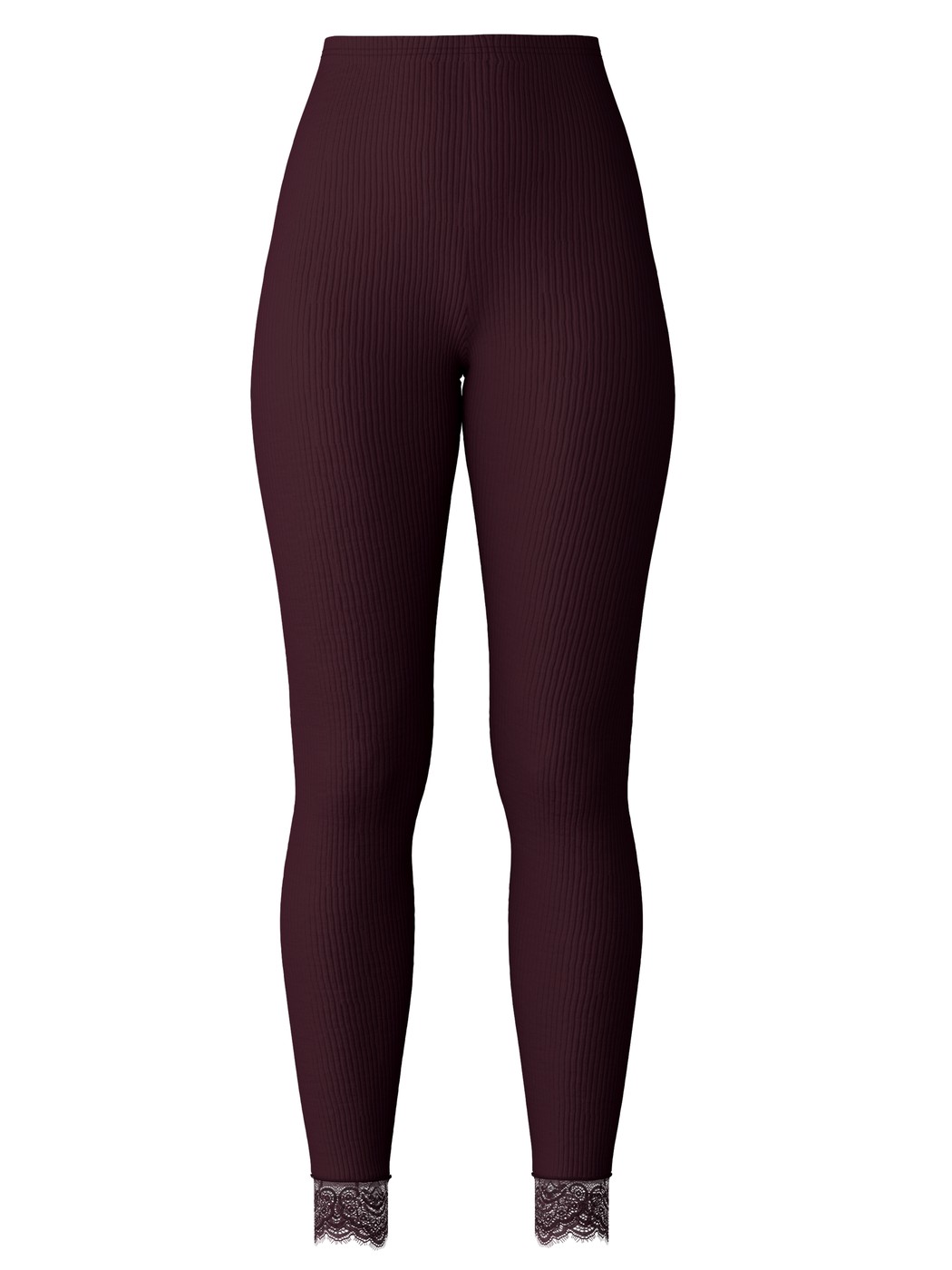 Women - Leggings in Wool and Silk made of Wool in Red, Lace, from the Silky Wool Joy series by CALIDA