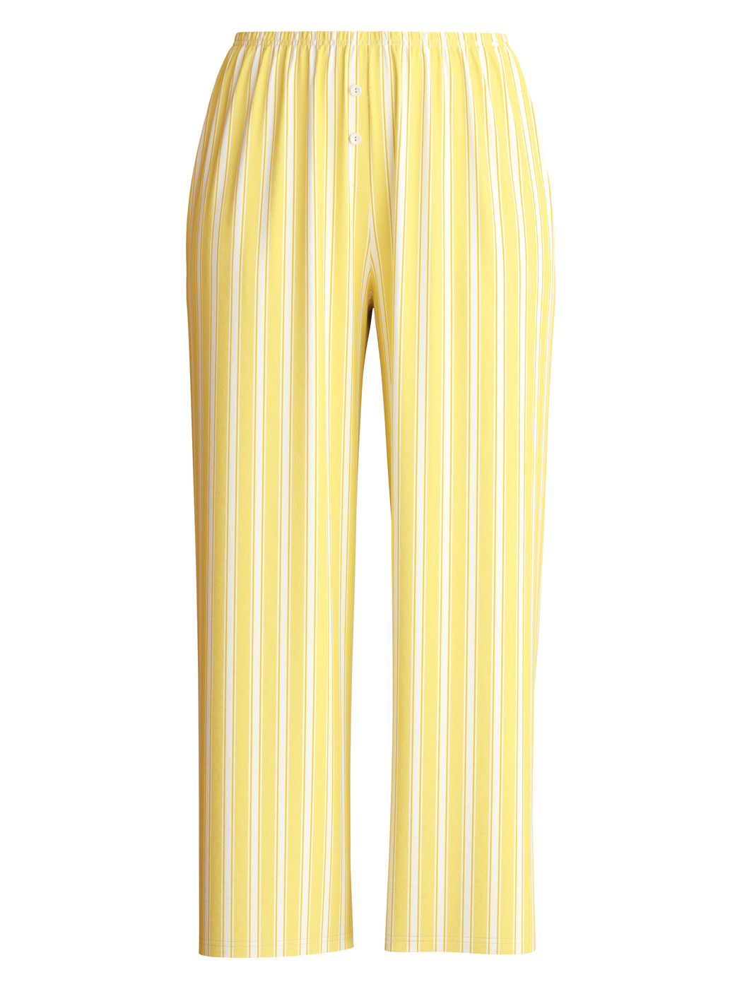 Femme - Pantalon de pyjama 7/8 en 100% coton de couleur Jaune, Unicolore, de la série Favourites Ocean de CALIDA