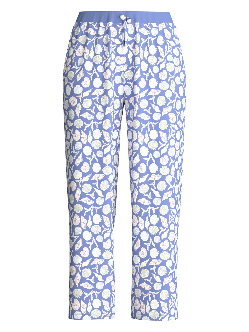 Femme - Pantalon de pyjama 7/8 en 100% coton de couleur Bleu, Floral, de la série Favourites Ocean de CALIDA