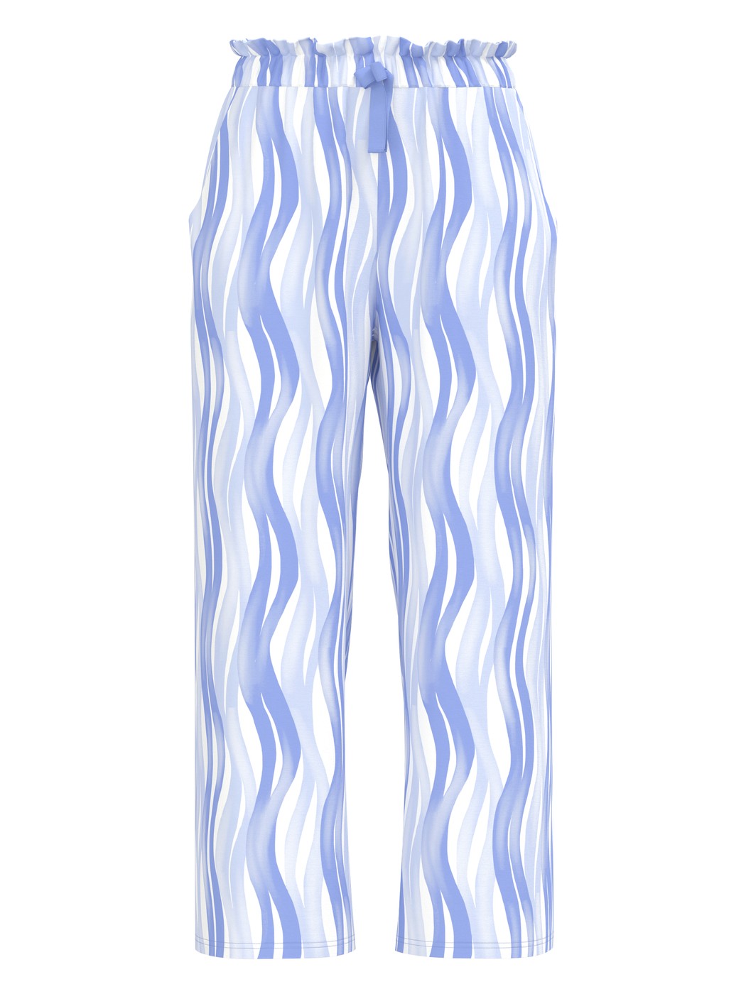 Women - 7/8 pyjama trousers made of Cotton in Blue, Patterned, from the Favourites Ocean series by CALIDA