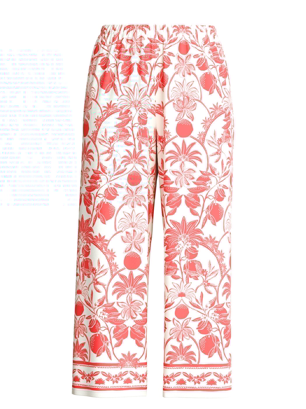 Femme - Pantalon de pyjama 7/8 en 100% coton de couleur Orange, Floral, de la série Favourites Beach de CALIDA