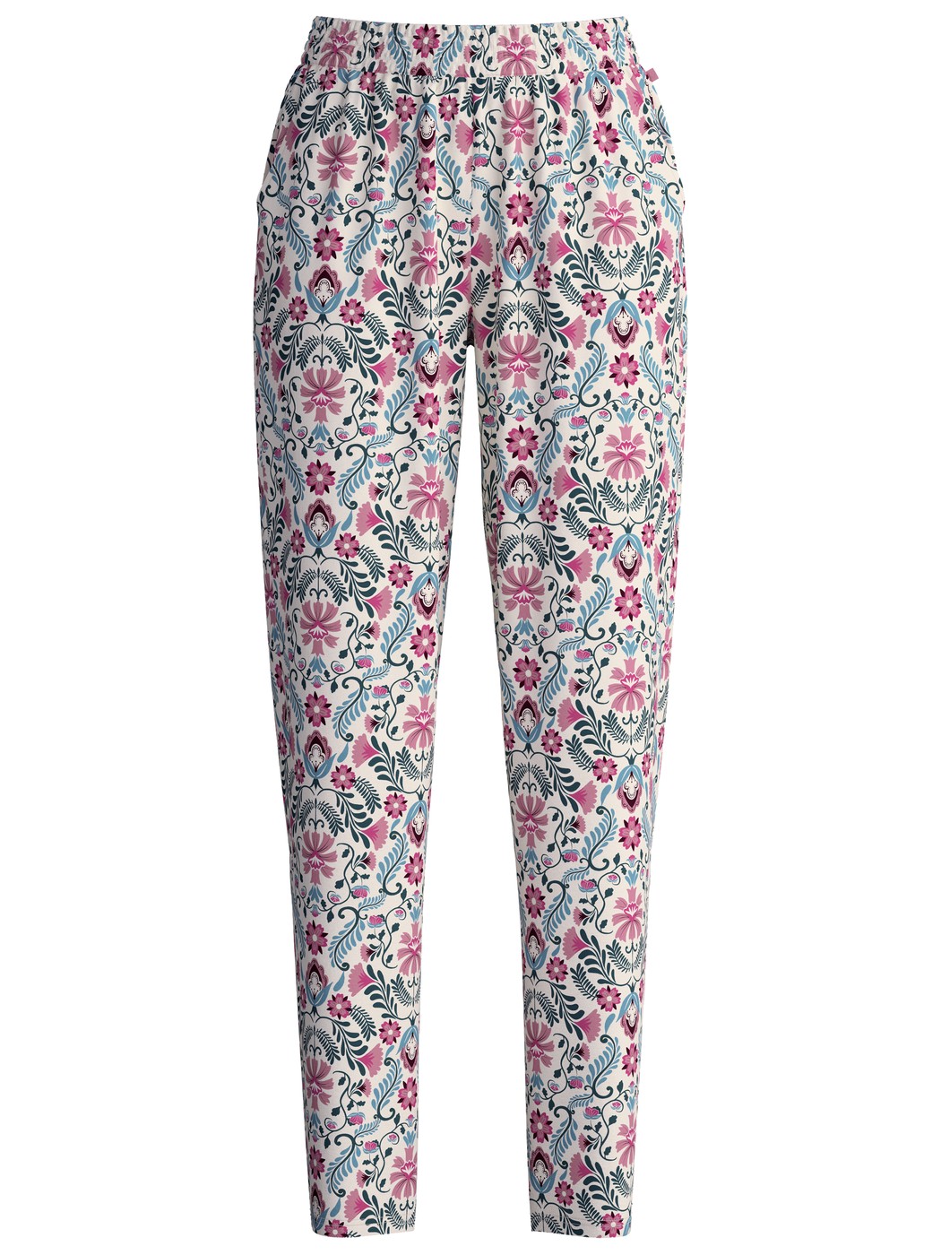 Donna - Pantaloni pigiama in 100% cotone di colore Rosa, Floreale, della serie Favourites Botanic di CALIDA