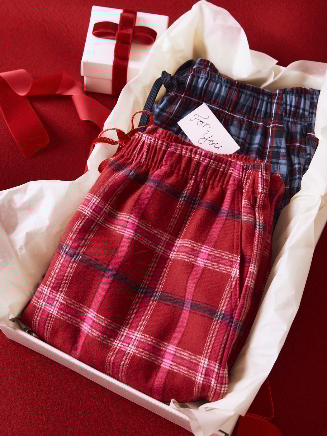 Herren - Pyjamahose mit Seitentaschen aus 100% Baumwolle in Blau, Gemustert aus Serie Family & Friends von CALIDA, Detail