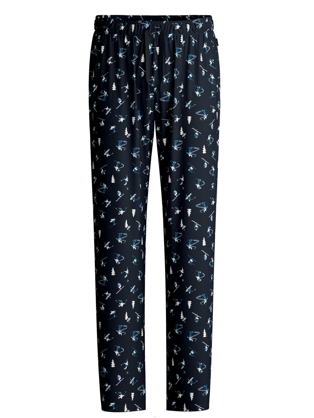 Homme - Bas de pyjama avec poches en 100% coton de couleur Bleu, À motifs, de la série RMX Ski Resort de CALIDA