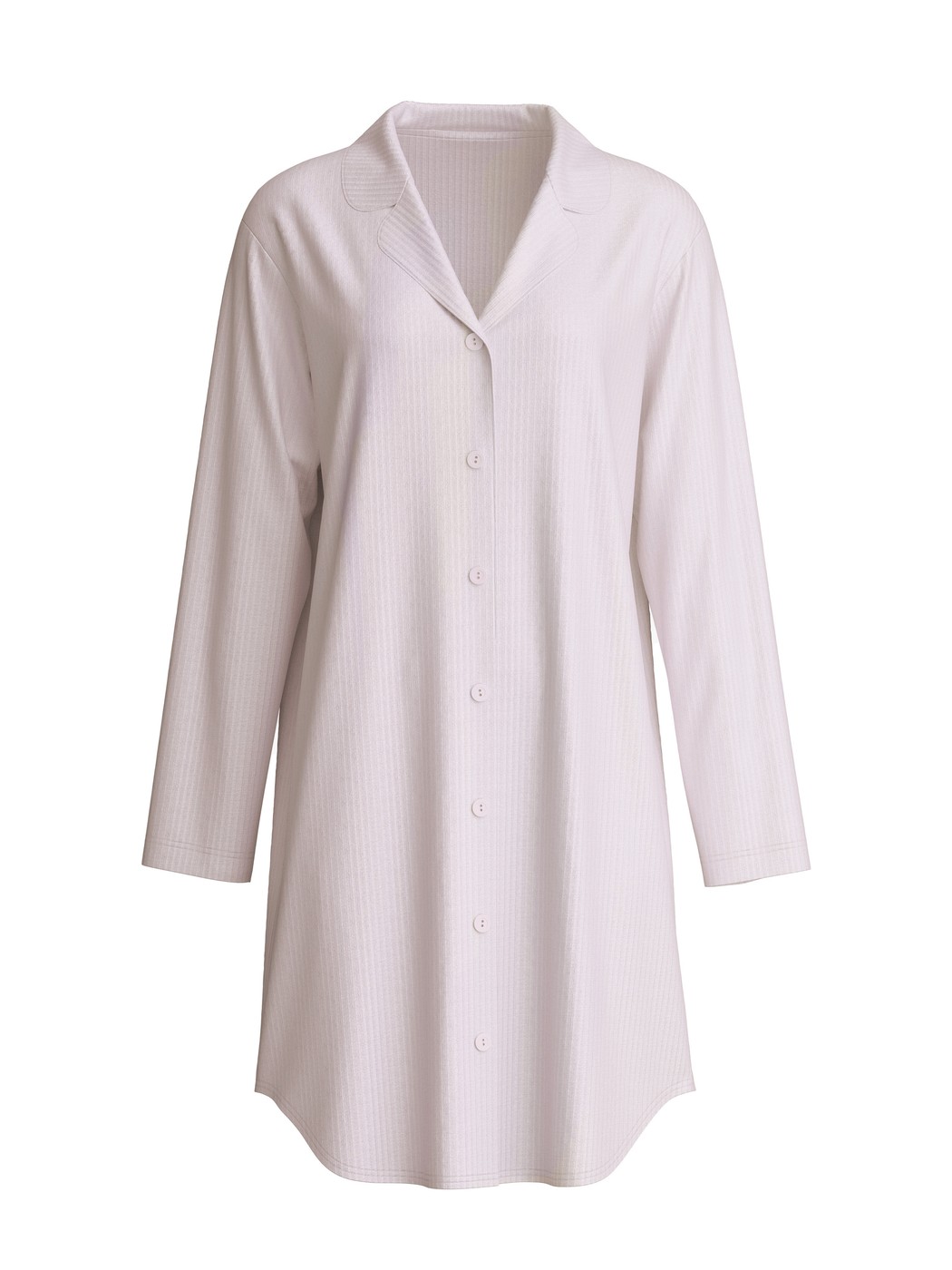 Women - Long Sleeve Nightdress – 100 cm Length made of Modal in Pink, Unicoloured, from the Striped Dreams series by CALIDA