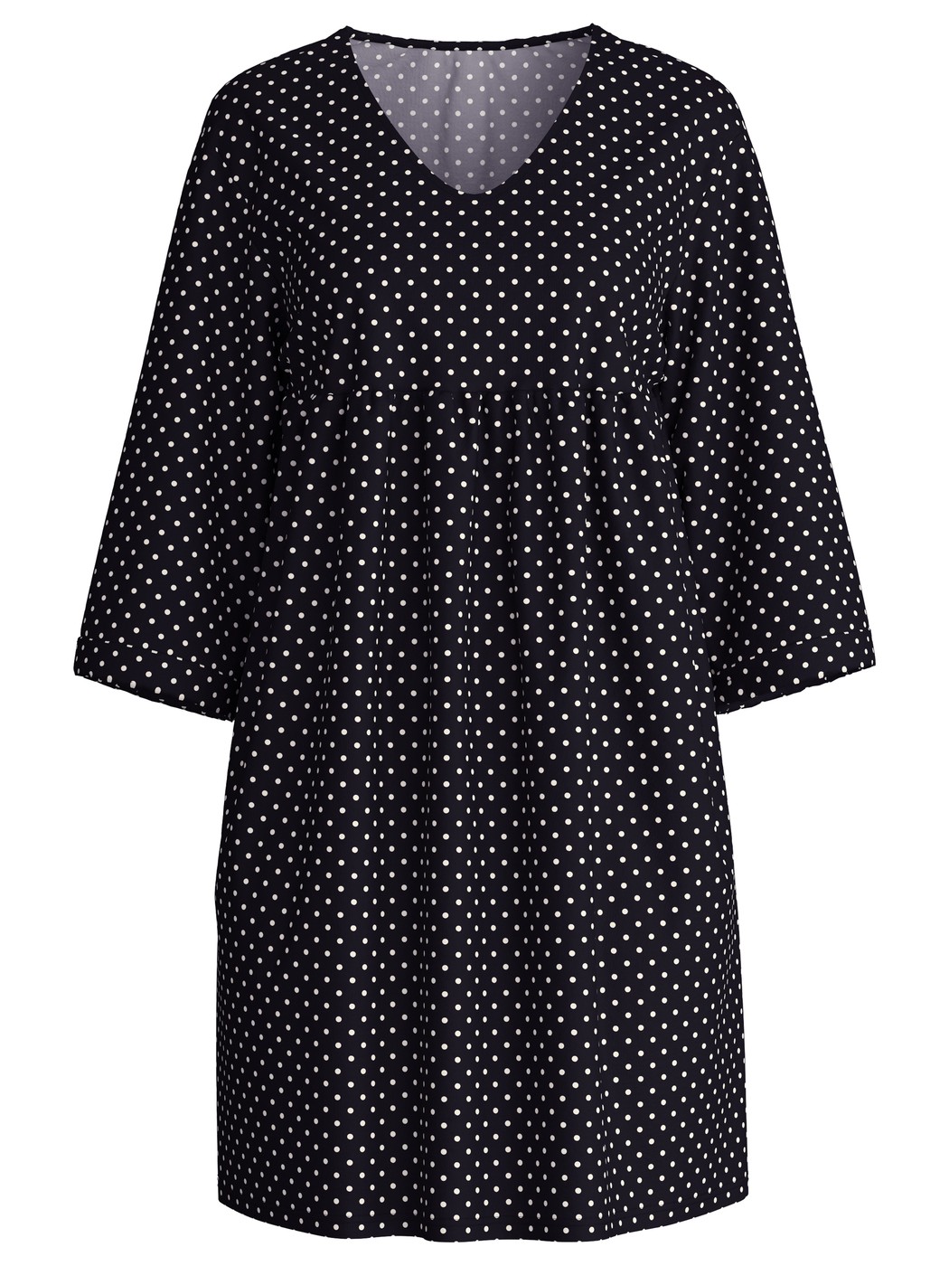 Damen - Hauskleid, Länge 90 cm aus Baumwolle in Schwarz, Gemustert aus Serie Favourites Journey von CALIDA