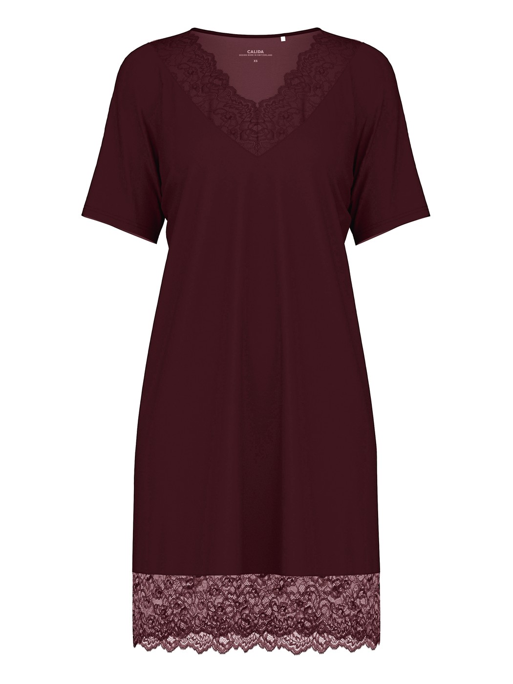 Donna - Camicia  notte in Modal di colore Rosso, Pizzo, della serie Season Special di CALIDA