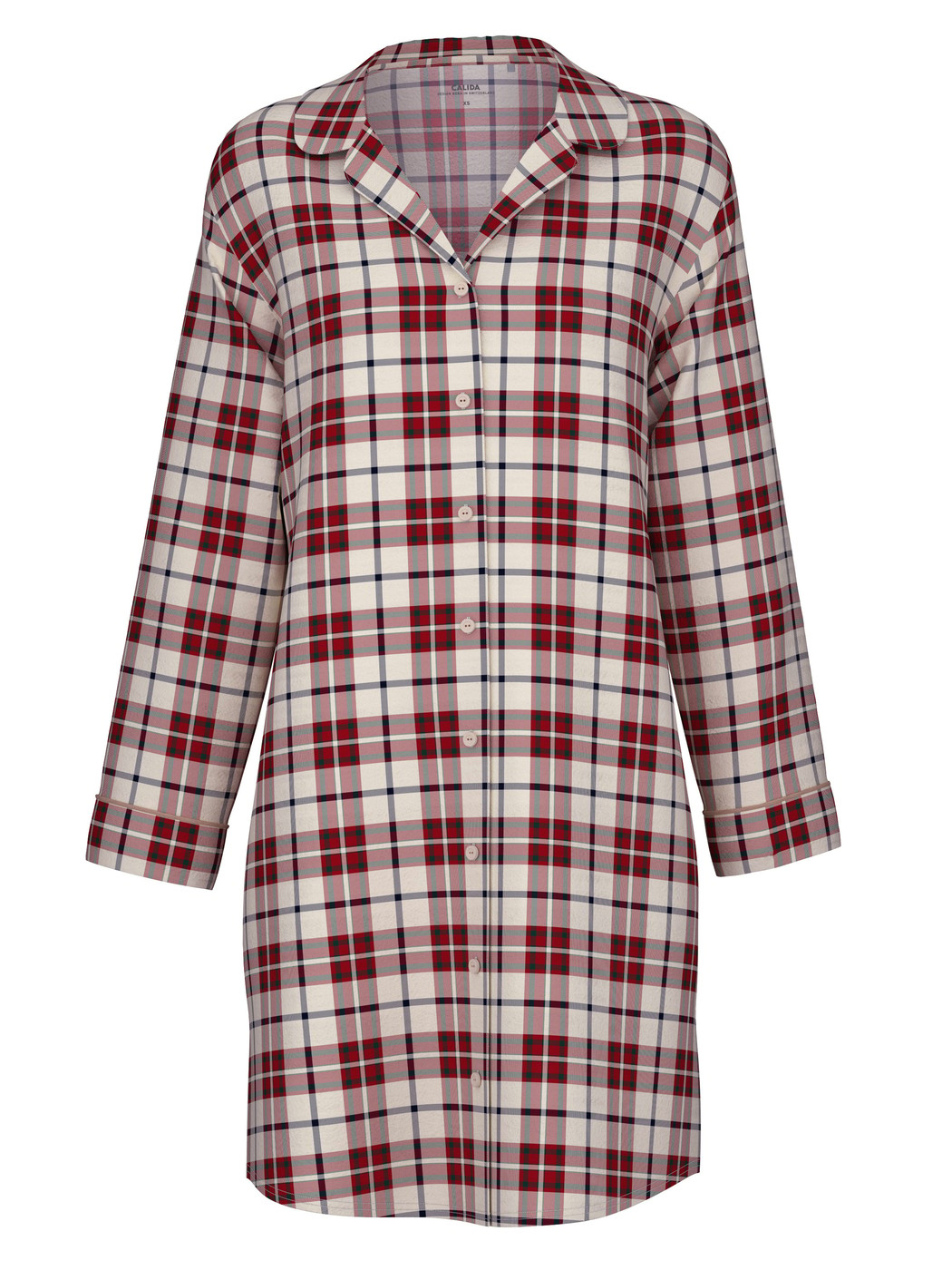 Chemise de nuit en flanelle, longueur 95 cm