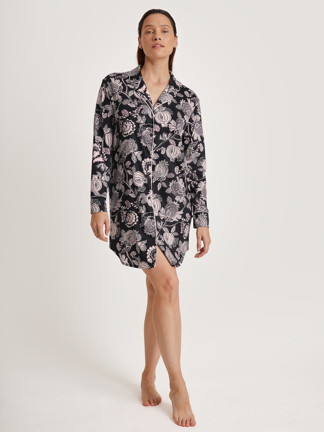 Long-sleeved nightgown made from TENCEL™ modal and silk