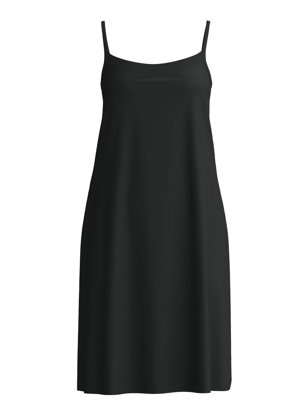 Donna - Camicia da notte con spalline sottili, lunghezza 95 cm in Modal di colore Nero, Tinta unita, della serie Balancing Dreams di CALIDA