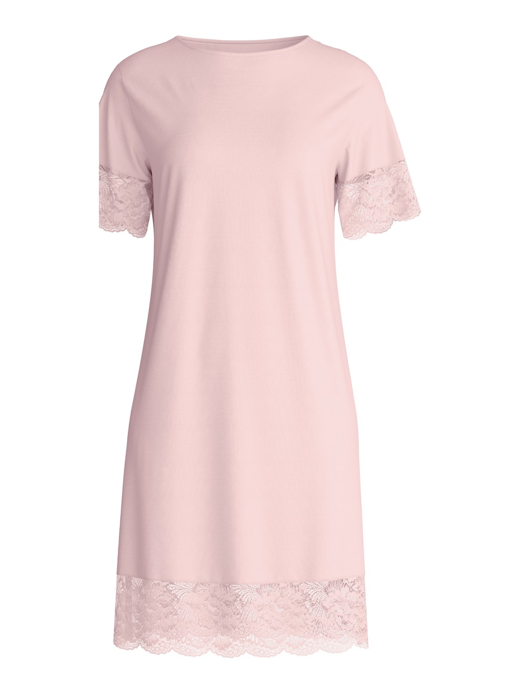Donna - Camicia da notte a maniche corte, lunghezza 95 cm in Modal di colore Rosa, Pizzo, della serie Elegant Dreams di CALIDA