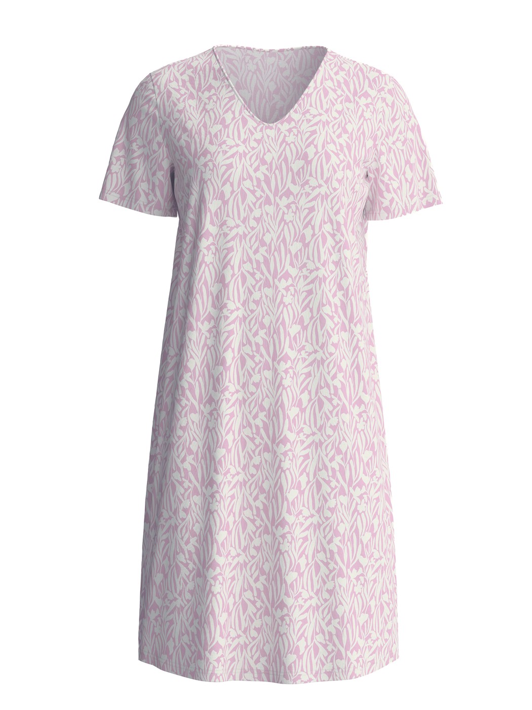 Donna - Sleepshirt, lunghezza 95 cm in 100% cotone di colore Viola, Modello, della serie Blooming Nights di CALIDA