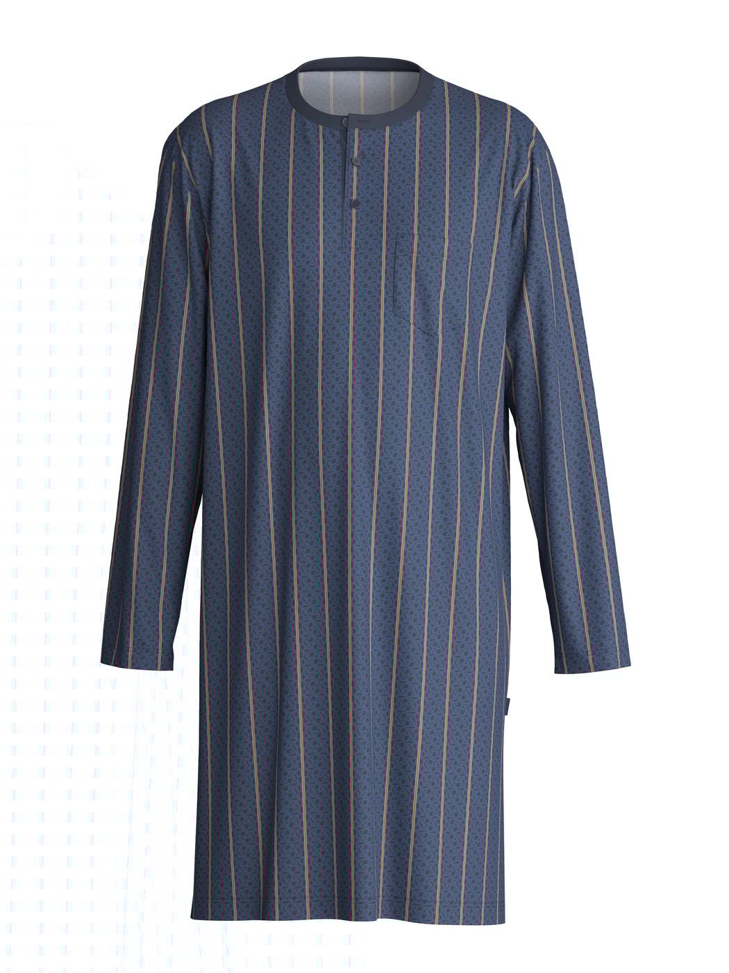 Herren - Herren-Nachthemd aus 100% Baumwolle in Blau, Gestreift aus Serie Relax Imprint 1 von CALIDA