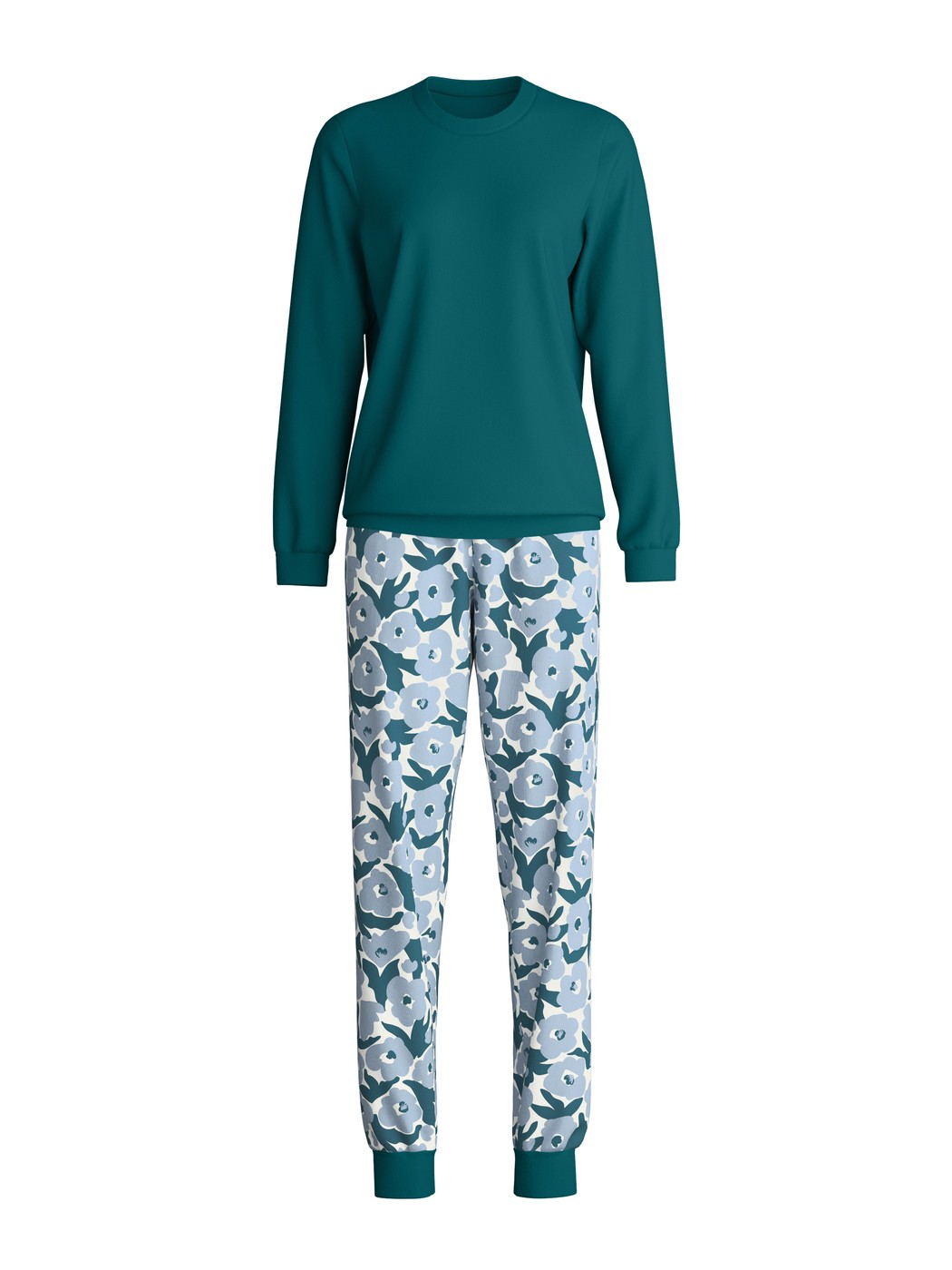 Women -  made of 100% Cotton in Turquoise, Floral, from the Midnight Flowers series by CALIDA