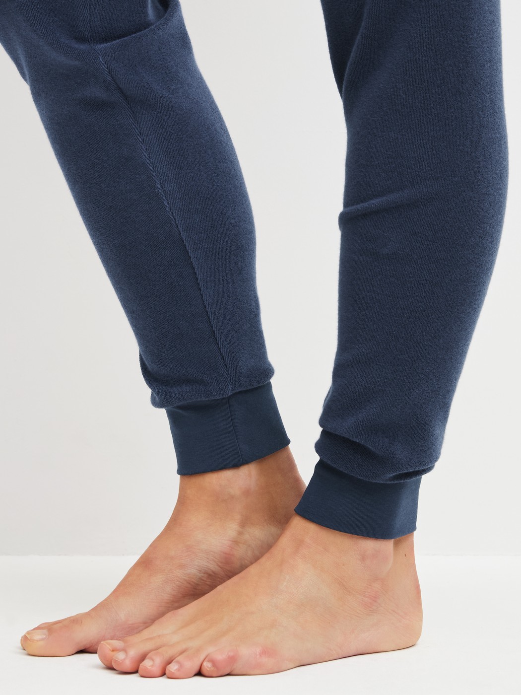 Women model is wearing  made of Cotton in Blue, Striped from the Soft Dreams series by CALIDA, Detail