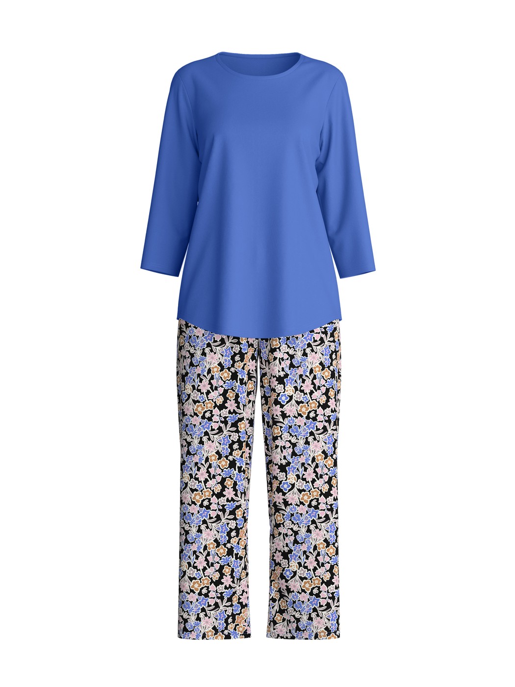 Femme -  en 100% coton de couleur Bleu, À motifs, de la série Flower Dreams de CALIDA