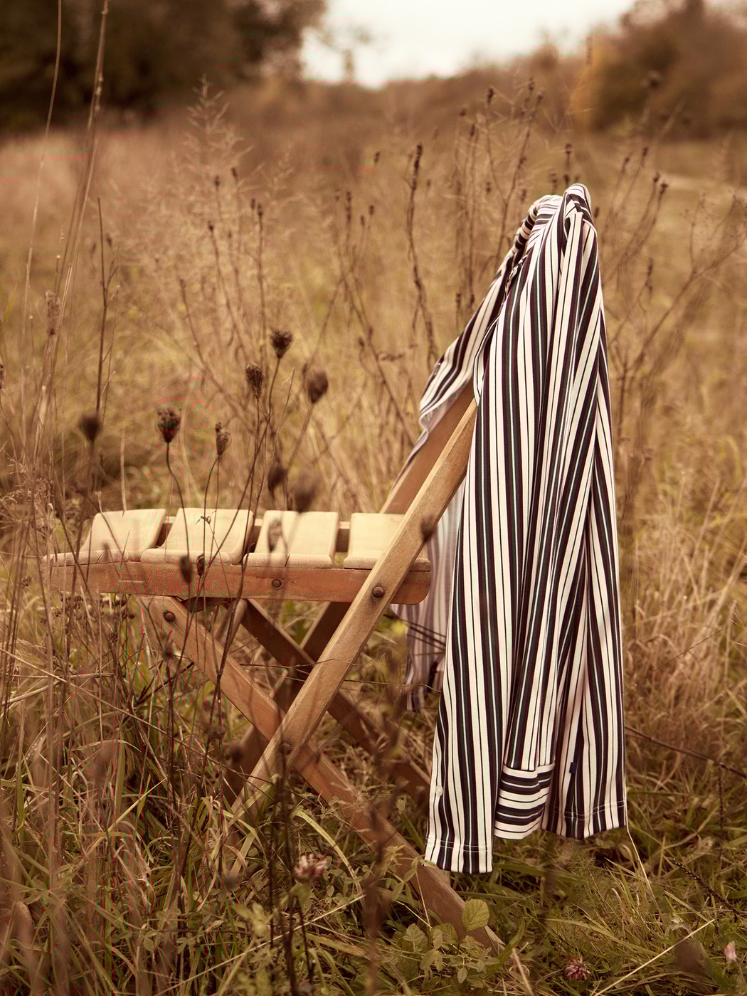 Femme - Pyjama à boutons en 100% coton de couleur Vert, Rayée, de la série Night Lovers de CALIDA, Détail