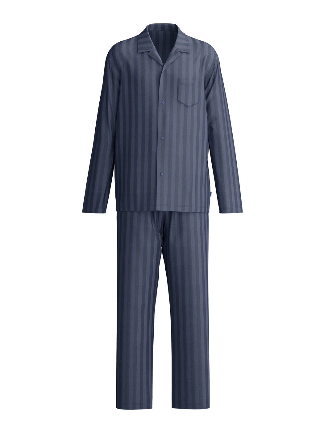 Men - Pyjamas, long made of Lyocell in Grey, Striped, from the Relax Lux series by CALIDA