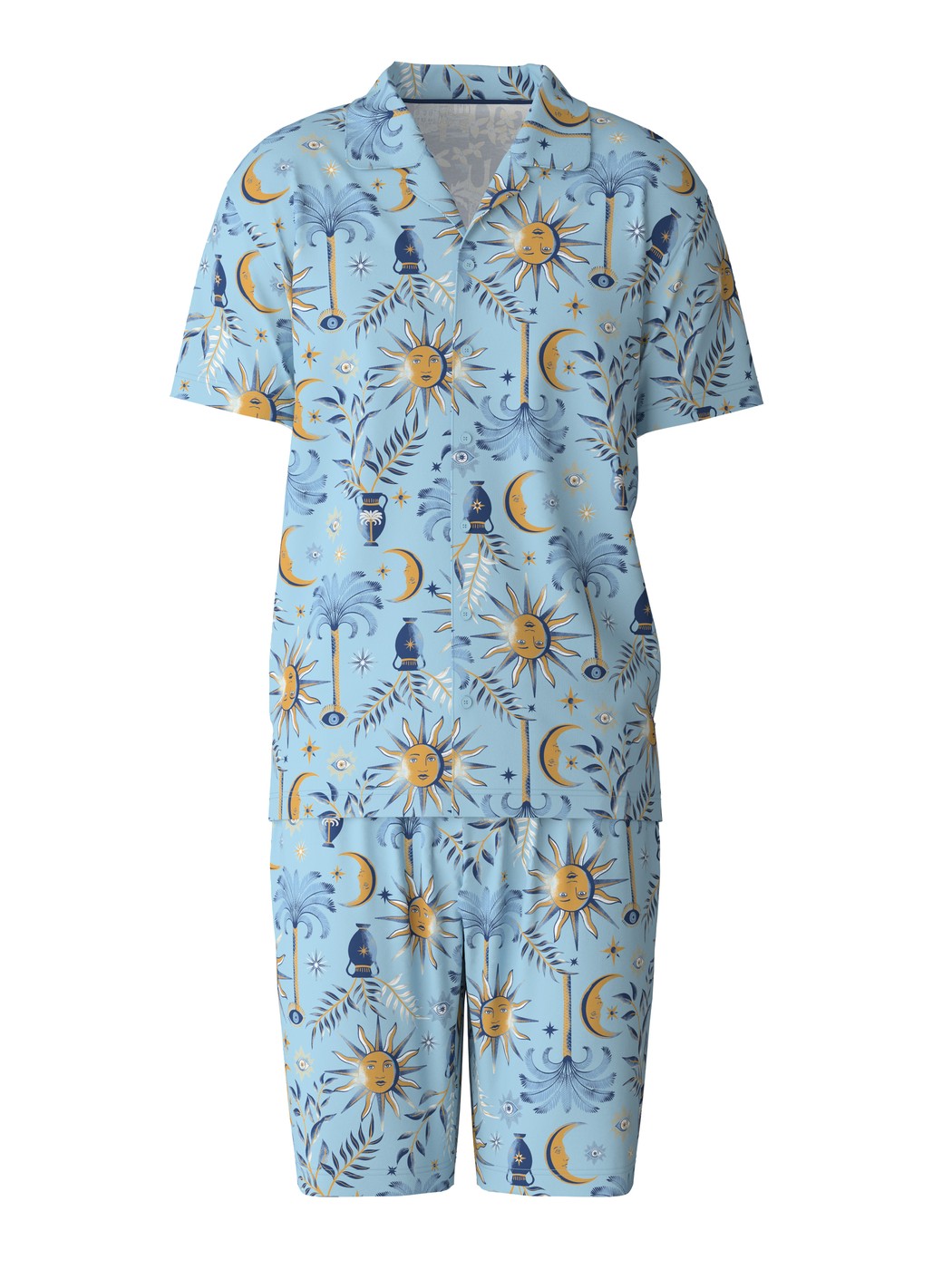 Short pyjamas, button-through