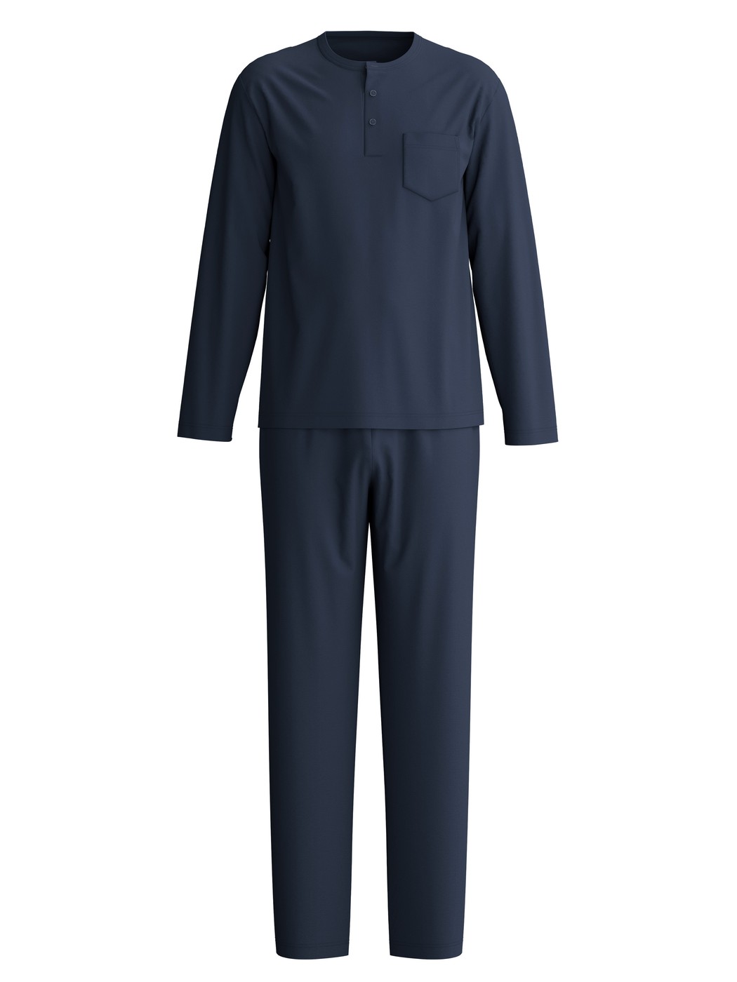 Herren - Pyjama, lang aus 100% Baumwolle in Blau, Gemustert aus Serie EDITION 85 von CALIDA