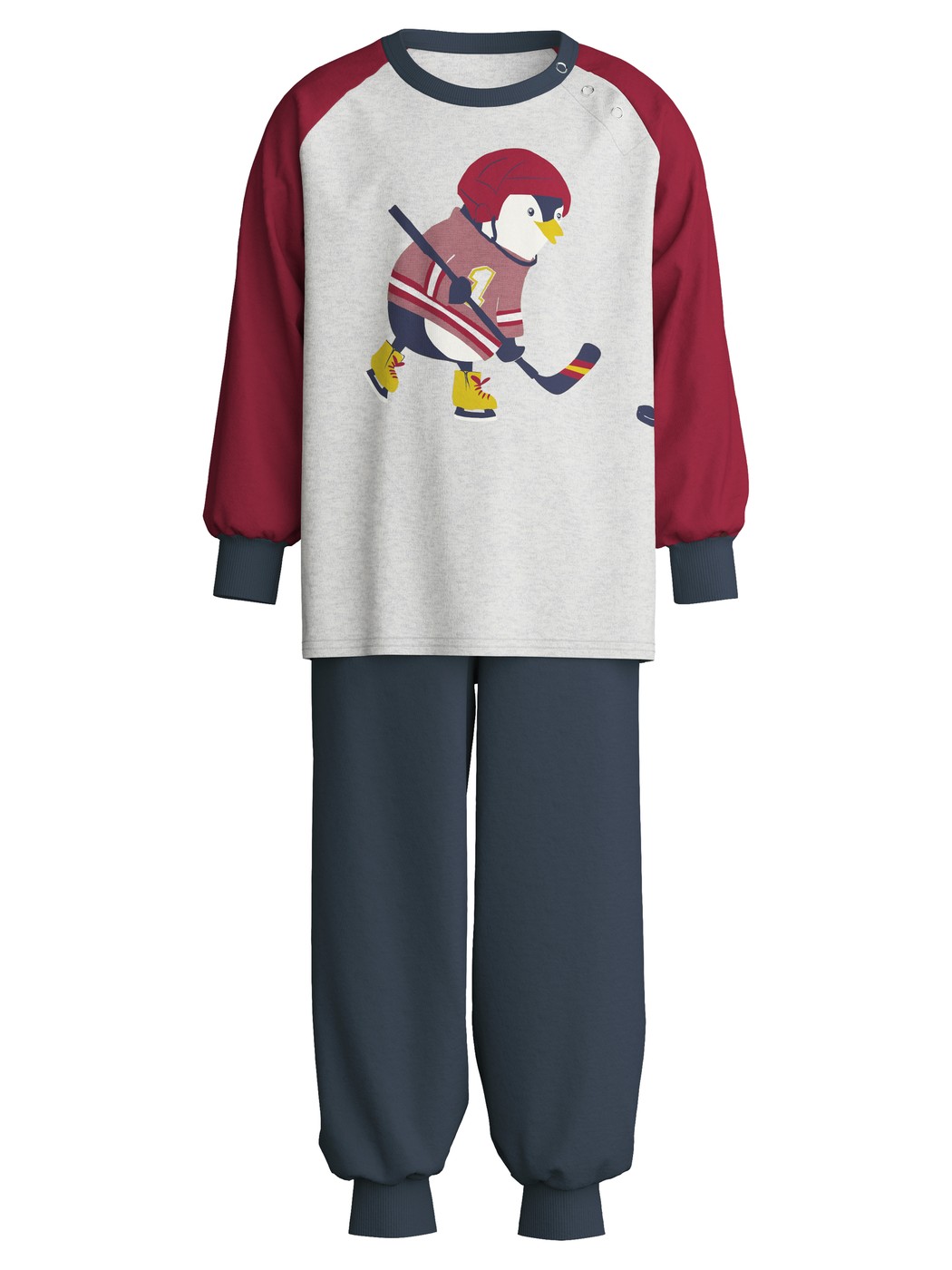 Kids - Pyjama with cuff made of 100% Cotton in Grey, , from the Toddlers Sports series by CALIDA