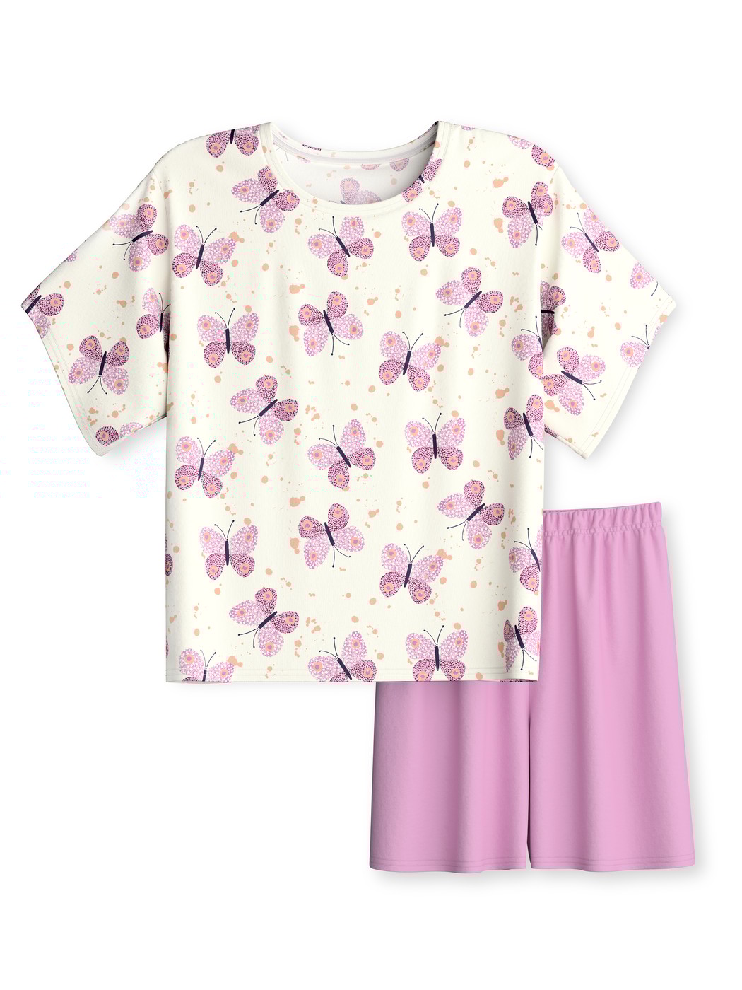 Multipack Kinder - Kurz-Pyjama aus 100% Baumwolle in Rosa,  aus Serie Kids Butterfly von CALIDA