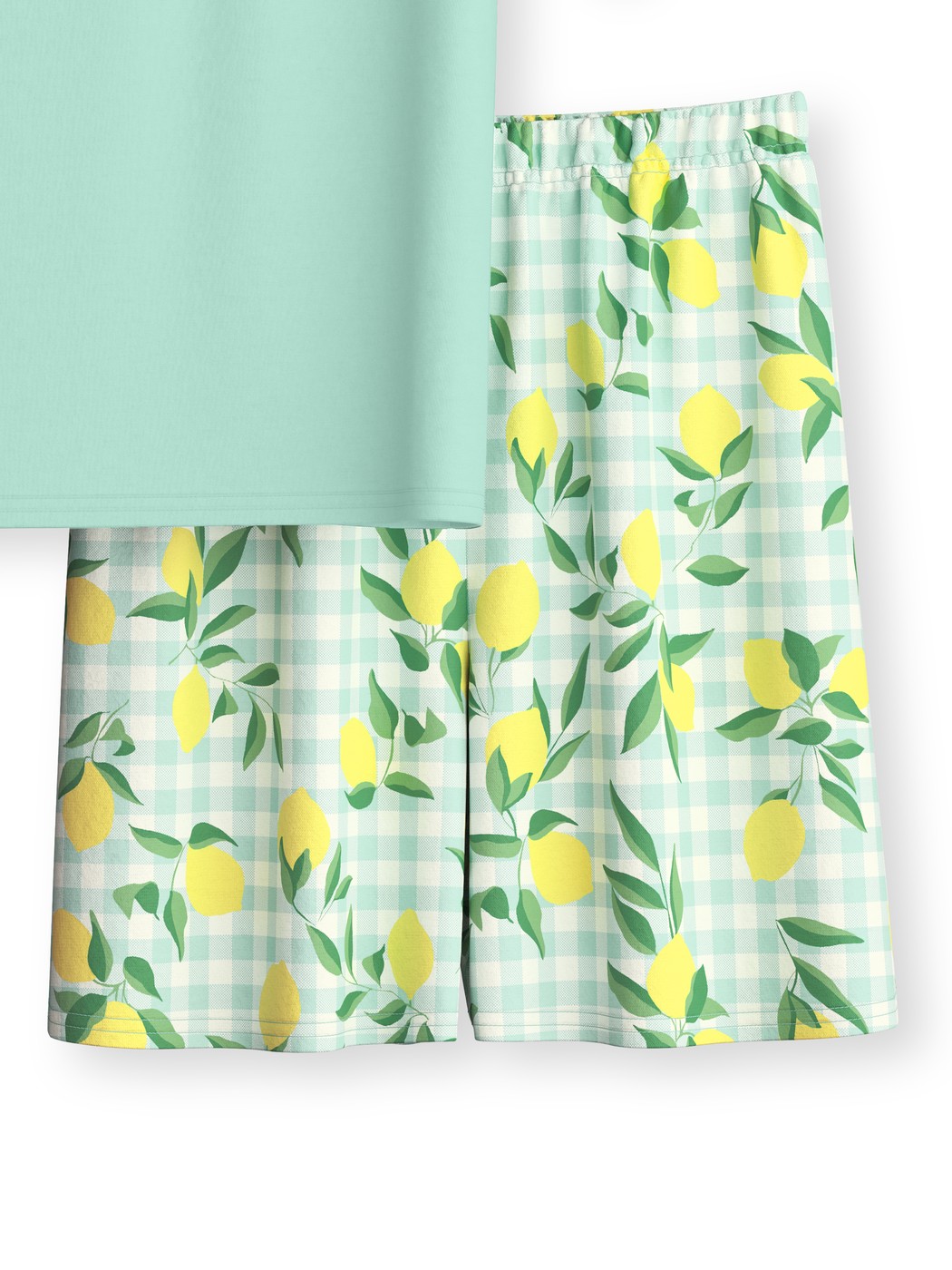 Kinder - Kurz-Pyjama aus 100% Baumwolle in Grün,  aus Serie Kids Fruits von CALIDA