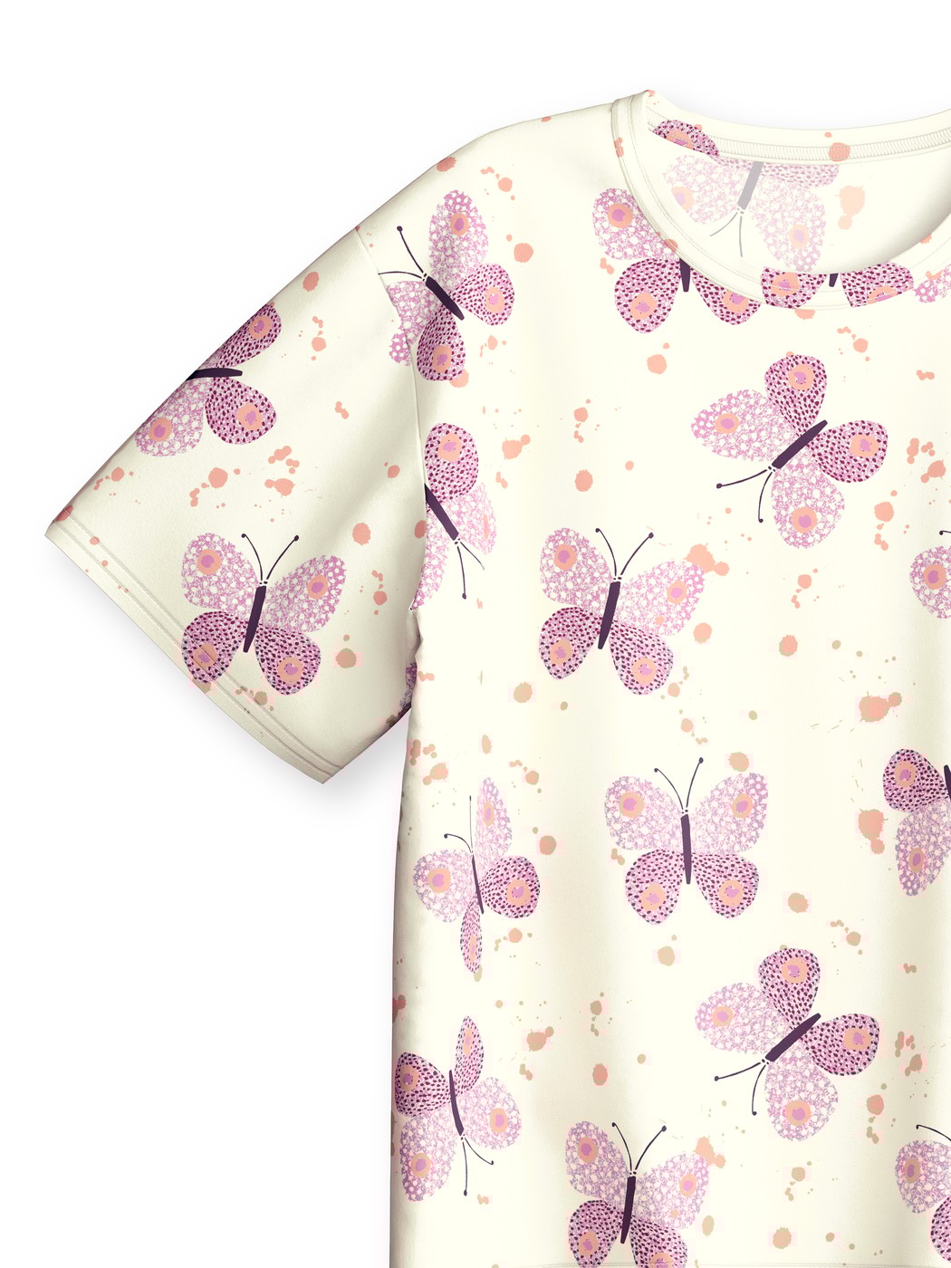 Kinder - Kurz-Pyjama aus 100% Baumwolle in Violett,  aus Serie Toddlers Butterfly von CALIDA