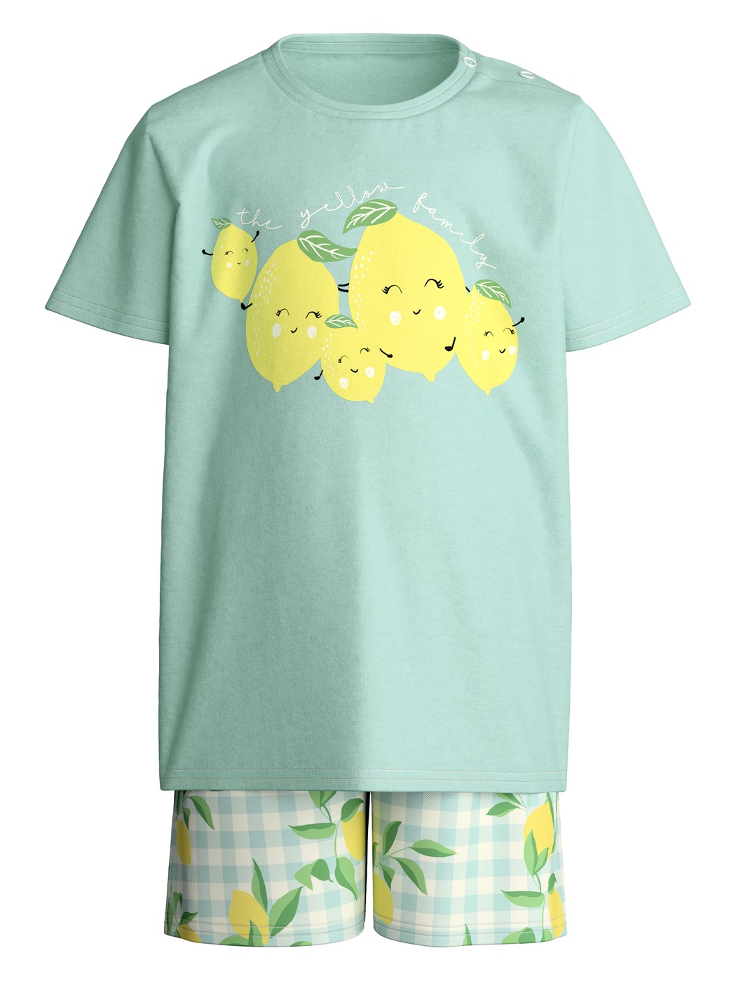 Kinder - Kurz-Pyjama aus 100% Baumwolle in Grün,  aus Serie Toddlers Fruits von CALIDA