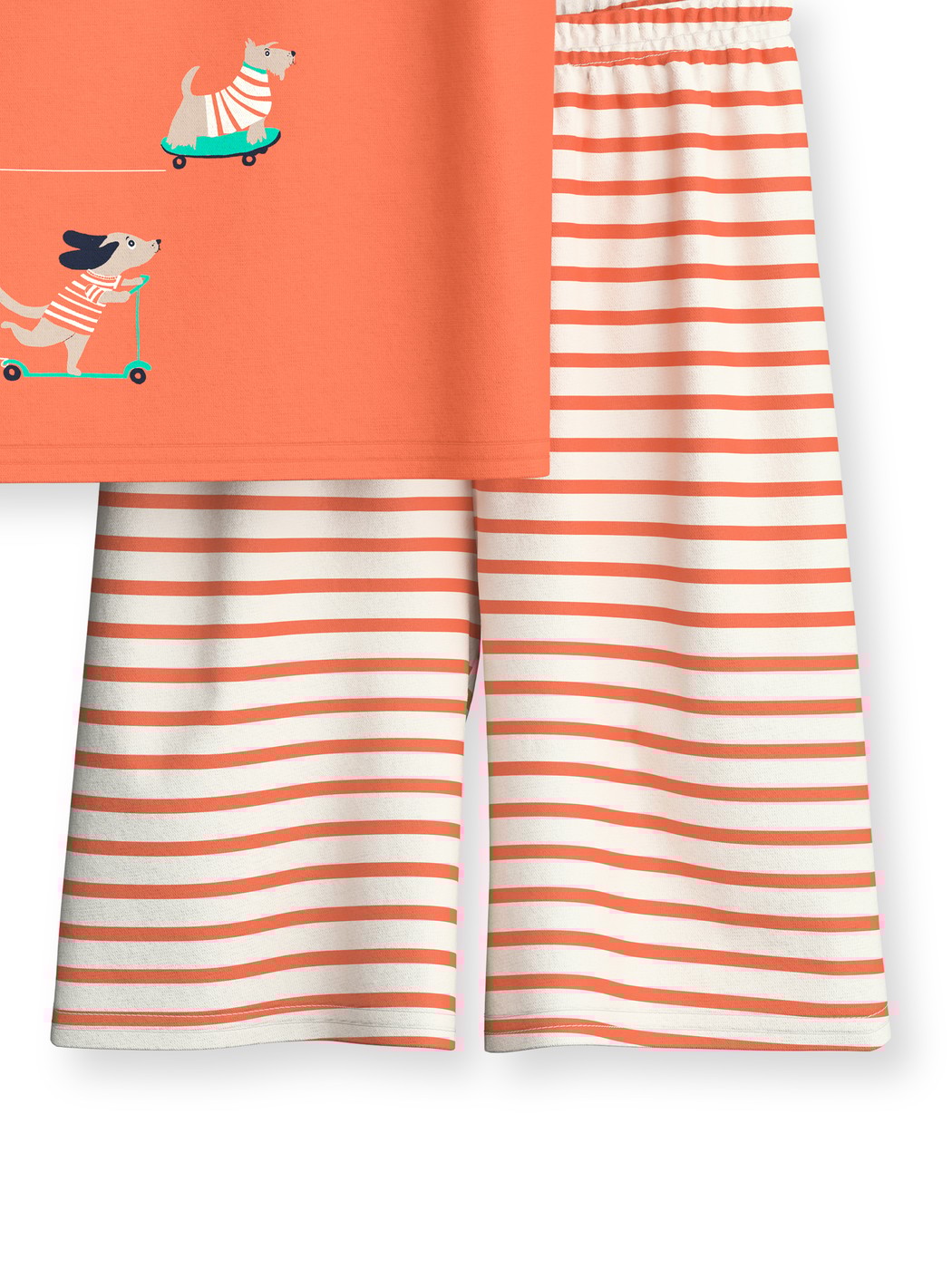 Kinder - Kurz-Pyjama aus 100% Baumwolle in Orange,  aus Serie Toddlers Scooter von CALIDA