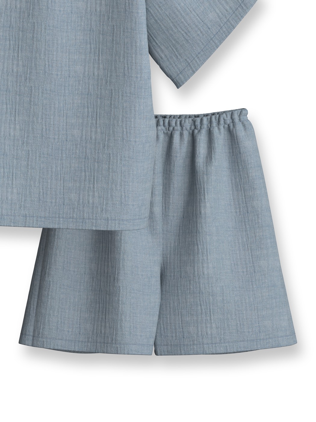 Enfant - Pyjama court en pur coton bio en 100% coton de couleur Bleu, , de la série Toddlers Sleep de CALIDA