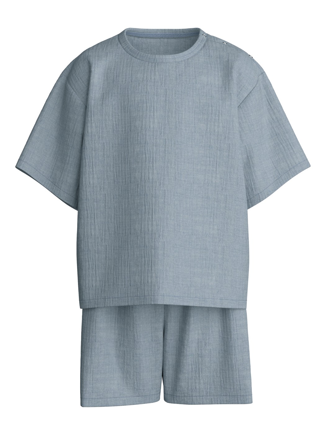 Enfant - Pyjama court en pur coton bio en 100% coton de couleur Bleu, , de la série Toddlers Sleep de CALIDA