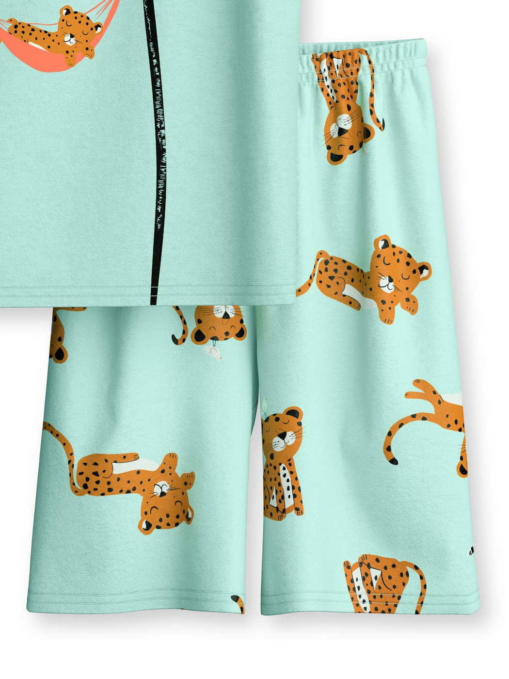 Kinder - Kurz-Pyjama aus 100% Baumwolle in Grün,  aus Serie Toddlers Animals von CALIDA
