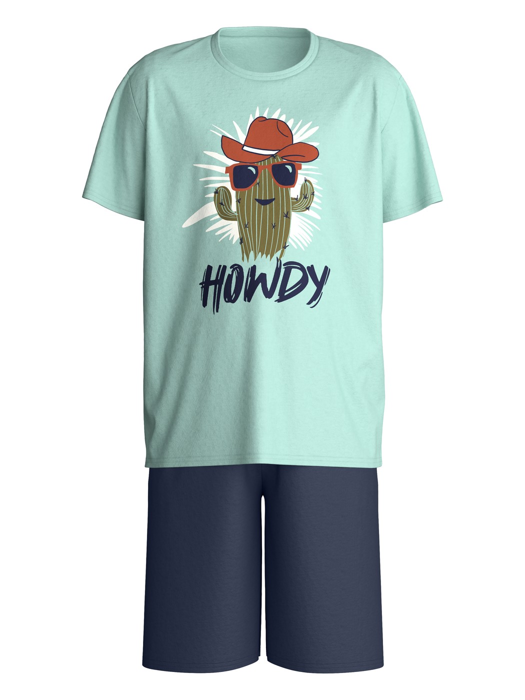 Kinder - Kurz-Pyjama aus 100% Baumwolle in Grün,  aus Serie Kids Adventure von CALIDA