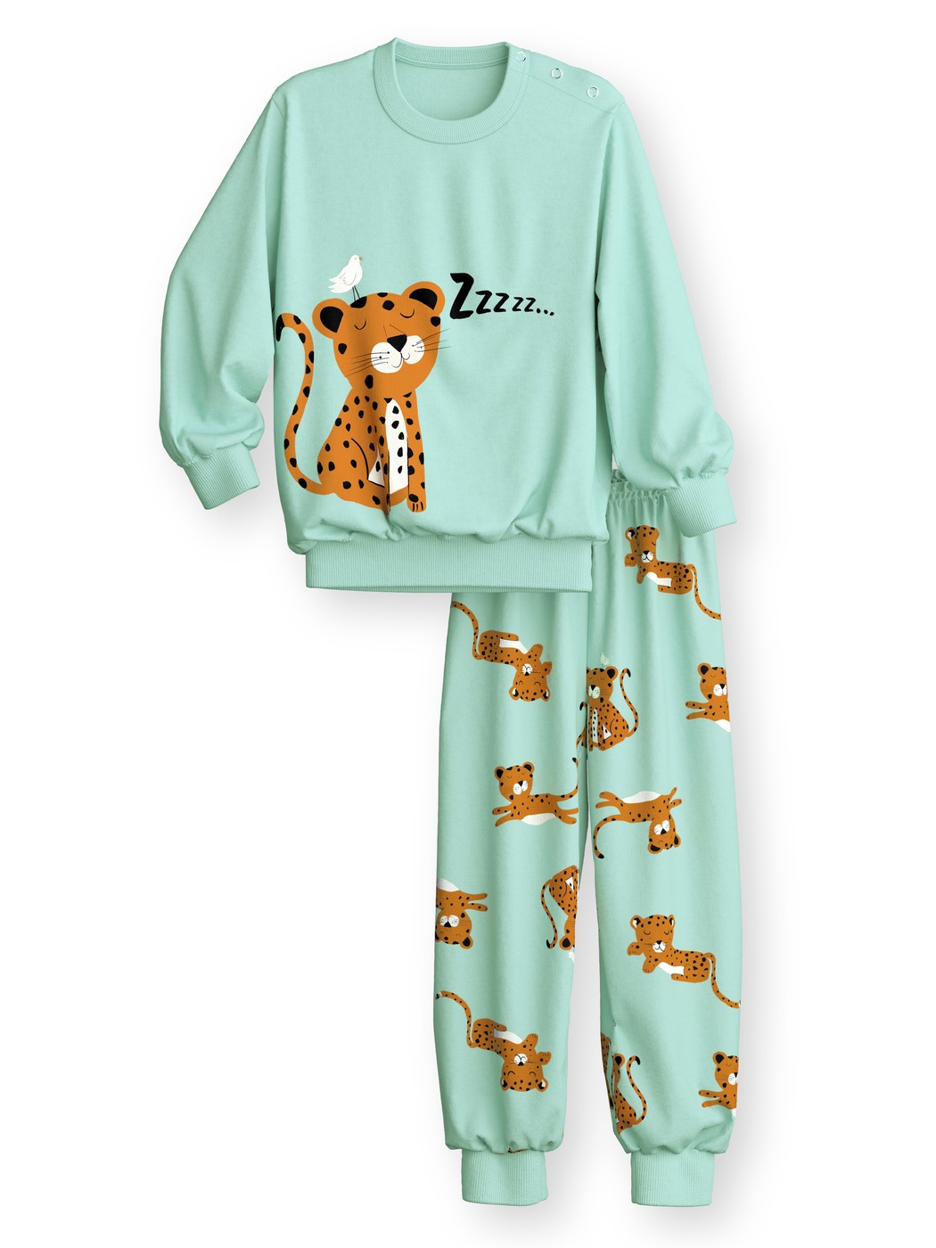 Multipack Kinder - Bündchen-Pyjama aus 100% Baumwolle in Grün,  aus Serie Toddlers Animals von CALIDA