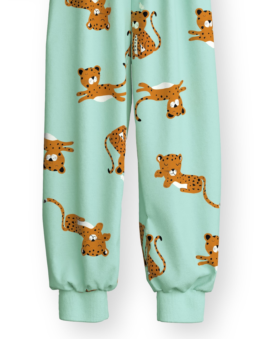 Kinder - Bündchen-Pyjama aus 100% Baumwolle in Grün,  aus Serie Toddlers Animals von CALIDA