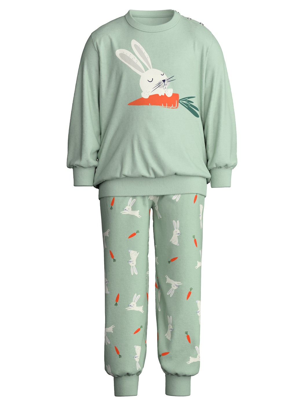 Enfant - Pyjama avec bords élastiques en 100% coton de couleur Vert, , de la série Toddlers Easter de CALIDA