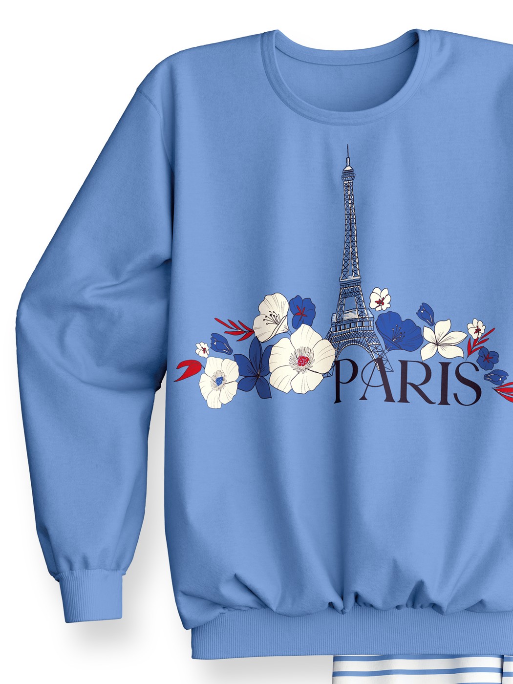 Kinder - Bündchen-Pyjama aus 100% Baumwolle in Violett,  aus Serie Kids Stripes von CALIDA