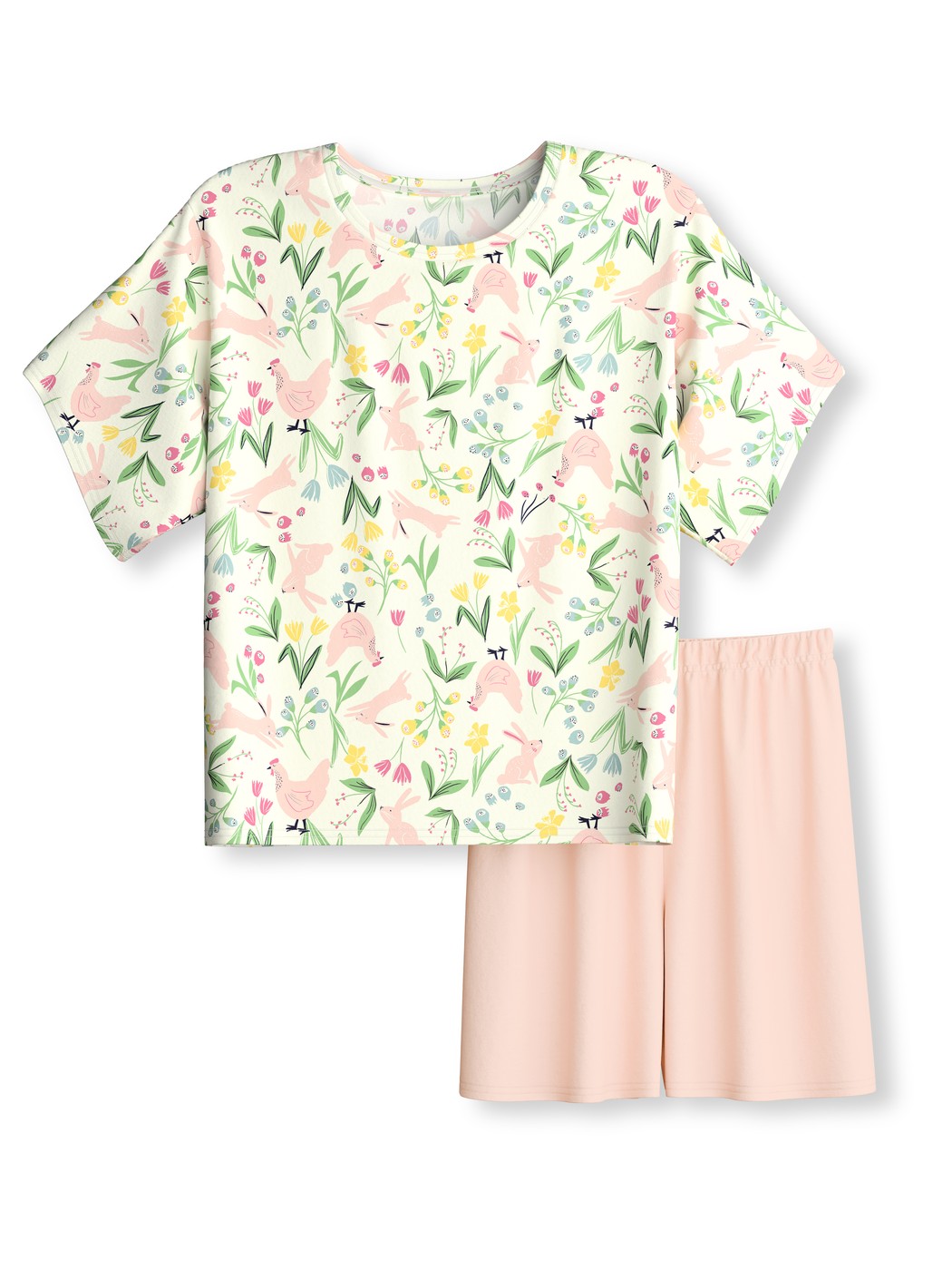 Multipack Enfant - Pyjama court en pur coton bio en 100% coton de couleur Rose, , de la série Kids Easter de CALIDA