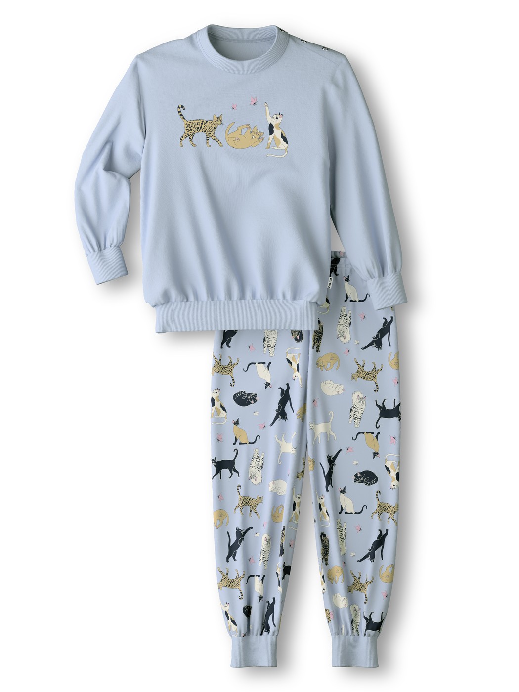 Pyjama with cuff in pure organic cotton