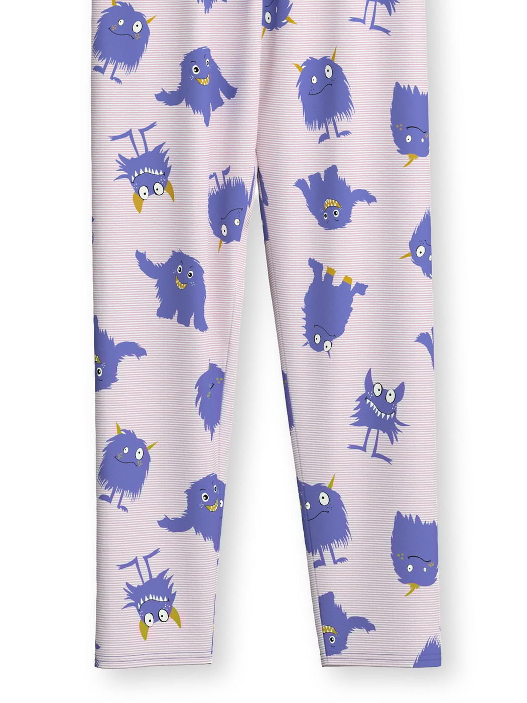 Kinder - Pyjama, lang aus 100% Baumwolle in Violett, Gemustert aus Serie Kids Monsters von CALIDA