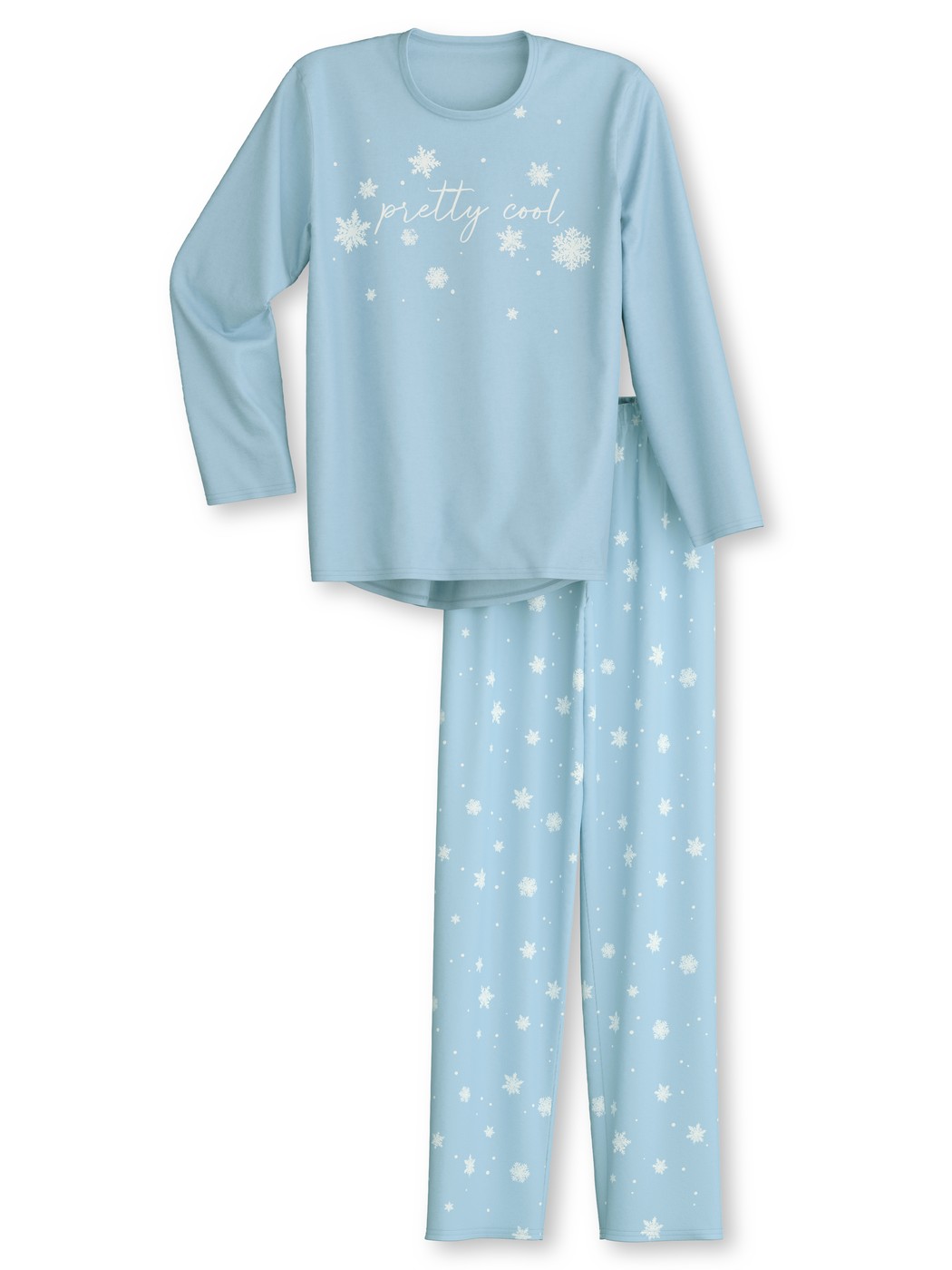 Multipack Kinder - Pyjama, lang aus 100% Baumwolle in Blau, Gemustert aus Serie Kids Snowflakes von CALIDA