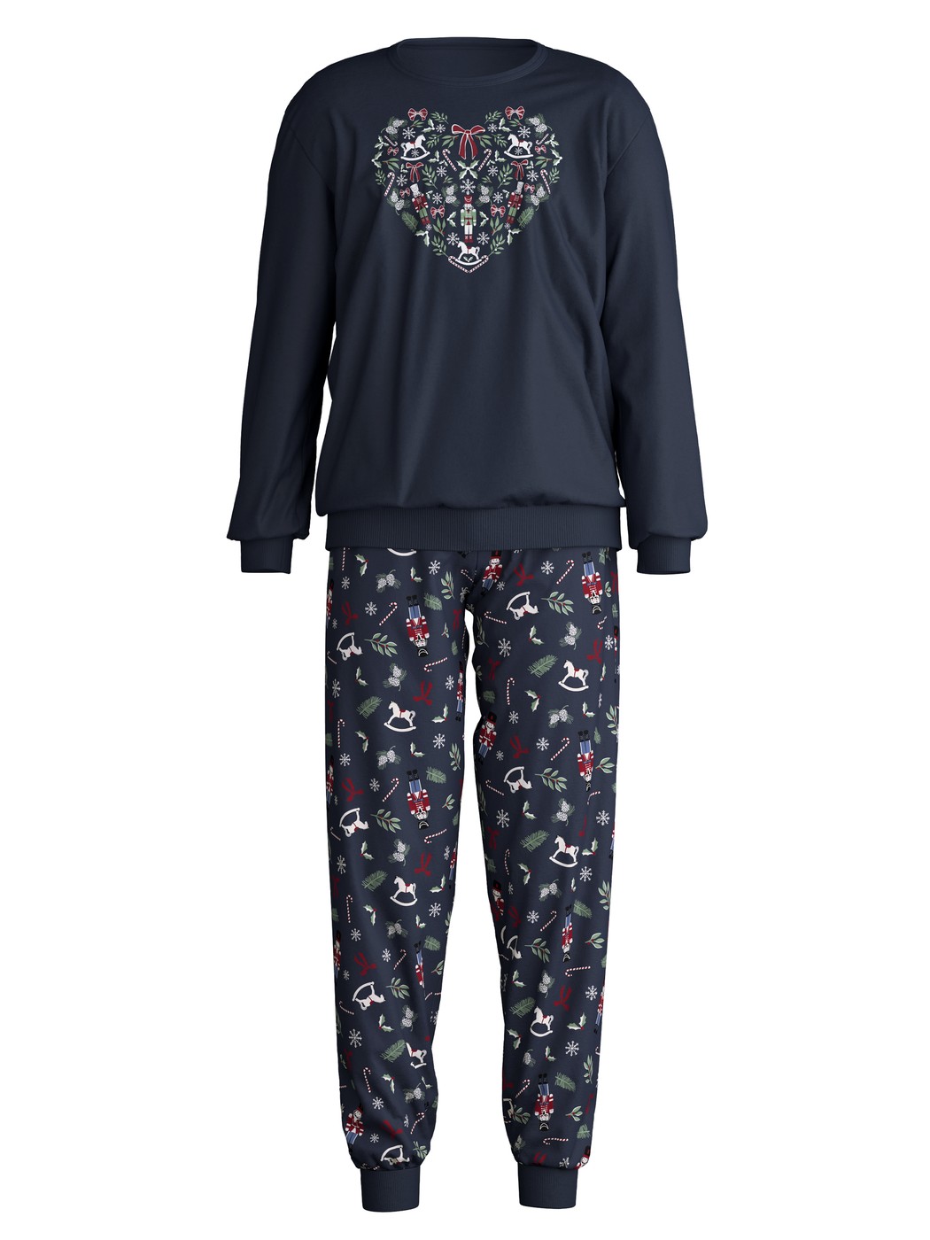 Kinder - Bündchen-Pyjama aus 100% Baumwolle in Blau, Gemustert aus Serie Family & Friends von CALIDA