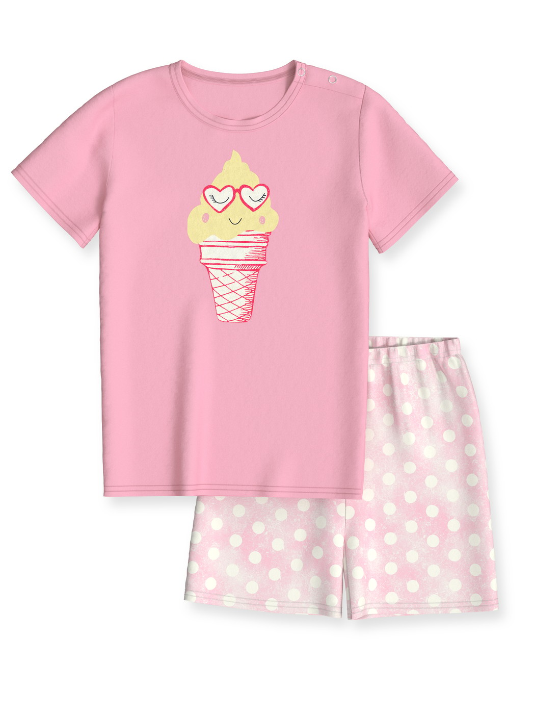 Short pyjamas in pure organic cotton